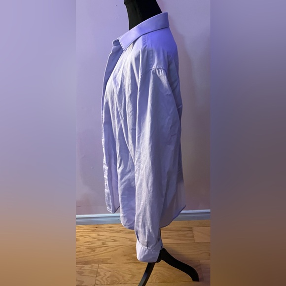 Mens long sleeve lavender button up dress shirt size XXXL - Picture 4 of 6